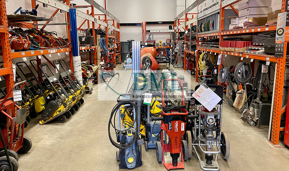 Rental of machine installation tools